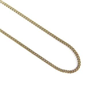 Classic Everyday 10K Gold Chain, Solid Gold Long Necklace, Unisex Everyday Chain